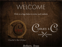 Tablet Screenshot of charliesbbq.com